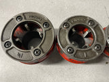 Used RIDGID 600 Power Pipe Threader Set Dies 3/8" - 1 1/4" & Support Arm & Case