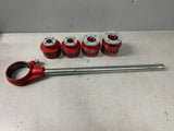 NEW BMC TOOLS 1/2", 3/4" 1" and 1 1/4" 12R DIE SET WITH RATCHETING HEAD AND HANDLE