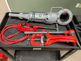 !!!NEW!!! RIDGID 700 PIPE THREADER + 12R DIE SET + SUPPORT ARM + CUTTER + REAMER + CASE