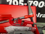 !!!NEW!!! RIDGID 700 PIPE THREADER + 12R DIE SET + SUPPORT ARM + CUTTER + REAMER + CASE