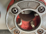 REFURBISHED RIDGID OOR RATCHET & HANDLE + 1/2" - 3/4" - 1" DIE HEADS AND DIES 30118