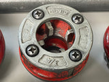 REFURBISHED RIDGID OOR RATCHET & HANDLE + 1/2" - 3/4" - 1" DIE HEADS AND DIES 30118