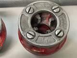 REFURBISHED RIDGID OOR RATCHET & HANDLE + 1/2" - 3/4" - 1" DIE HEADS AND DIES 30118