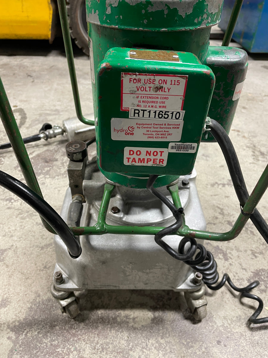 Used Greenlee 960 Electric Hydraulic Pump Benchmark Ltd.