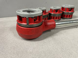 NEW BMC TOOLS 1/2", 3/4" 1" and 1 1/4" 12R DIE SET WITH RATCHETING HEAD AND HANDLE