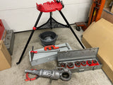 Late Model Used Ridgid 700 T2 Pipe Threader + 12R Die Set + Cutter + Reamer + Oiler + Stand