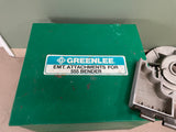 Used Greenlee 23802 EMT Shoe Group 1/2" - 2"  Conduit with Storage Box for 555 Bender