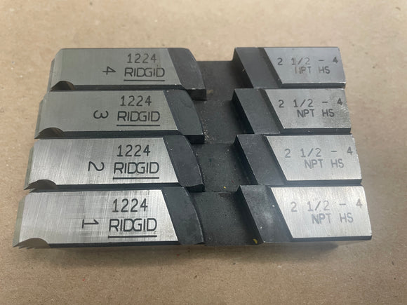 Used Ridgid 26192 Pipe Dies 2-1/2