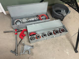 Used Ridgid 700 Pipe Threader + 12R Die Set + Cutter + Reamer + Oiler + Stand + Support Arm