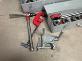Used Ridgid 700 Pipe Threader + 12R Die Set + Cutter + Reamer + Oiler + Stand + Support Arm