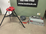 Ridgid 700 Pipe Threader + 12R Die Set + Cutter + Reamer + Oiler + Stand + Support Arm