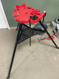 Ridgid 700 Pipe Threader + 12R Die Set + Cutter + Reamer + Oiler + Stand + Support Arm