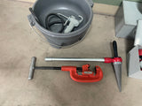 Ridgid 700 Pipe Threader + 12R Die Set + Cutter + Reamer + Oiler + Stand + Support Arm